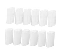 MUCKLILY Lot de 12 Flacons Vides Plastiques Transparents et Blancs Plats 30 Ml Anti-transpirants Portables Réutilisables pour Soins Personnels Déodorants et Lotions