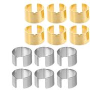MUCKLILY Lot de 12 Manchons Adaptateurs de Cosses de Batterie Voiture Cales de Bornes Électriques 12V en Alliage Résistant Corrosion 3 Paires Dorées et 3 Paires Argentées pour