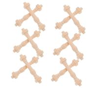 MUCKLILY Lot de 12 Piliers en Bois pour Maison De Poupée Décoration Miniature Colonne Romaine Mini Pilier en Bois Beige