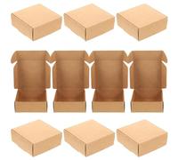 MUCKLILY Lot de 15 Boîtes Carrées en Papier Kraft 75X75X30 MM pour Emballage Savonnette et Bonbons Conteneurs Réutilisables pour Présents d'Anniversaire et Fêtes Étuis Légers et