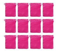 MUCKLILY Lot de 16 Pochettes en Satin Rose avec Cordon de Serrage 15X20 CM Paquet de Rangement pour Perruques et Extensions de Cheveux Étuis Portables pour Voyage et Organisation