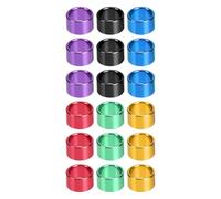 MUCKLILY Lot de 18 Anneaux D'identification en Aluminium Multicolores pour Oiseaux et Perroquets, Faciles à Gérer, pour Marquer et Identifier Les Pigeons Voyageurs Couleur Aléatoire