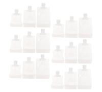 MUCKLILY Lot de 18 Pochettes de Voyage Multifonctions 30ml 50ml 100ml en Plastique Souple Réutilisable pour Lotion Cosmétique Portable Usage Quotidien et Voyage
