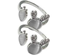 MUCKLILY Lot de 2 Bagues Ajustables pour Femmes en Pierre D’œil de Chat, Motifs Lapin et Carotte, Bagues Minimalistes Légères et Solide, Bijoux Mode pour Adolescentes et Usage Quotidien