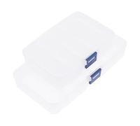 MUCKLILY Lot de 2 Boîtes de Rangement Transparentes Multi-Grilles pour Outils de Tatouage Organisateur Compact à 5 et 6 Compartiments Mallette Pratique et Solide pour Stockage Précis des