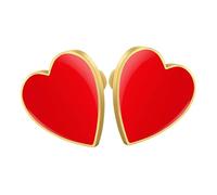 MUCKLILY Lot de 2 Broches en Alliage Forme Cœur Rouge Émail Épingles Décoratives pour Vêtements Femme Pins Saint-Valentin Accessoires Mariage et Fête Badges Mini pour Vestes Paquet et