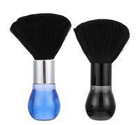 MUCKLILY Lot De 2 Brosses De Nettoyage Cheveux Cassés Taille Petite, Brosse Coiffure Douce Et Portable, Outils De Coiffure Pour Salon Et Usage Quotidien, Couleurs Bleu Transparent Et Noir Transparent