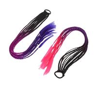 MUCKLILY Lot De 2 Extensions De Queue De Cheval TresséEs ColoréEs SynthéTiques 25.59In Accessoires LéGeres Pour Coiffure Festival Cosplay FêTe