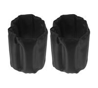 MUCKLILY Lot de 2 Manchons Isothermes Noirs pour Bouteille de Vin avec Bloc Réfrigérant Intégré Paquet Thermique Souple et Ajustable Refroidisseur Portable pour Pique-Niques et Activités