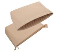 MUCKLILY Lot de 2 Organiseurs de Paquet à Main en Feutrine Beige Inserts Légers et Spacieux Ouverture et Fermeture Éclair Accessoires Pratiques pour Organiser Cosmétiques et Petits