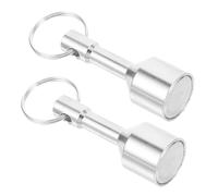 MUCKLILY Lot De 2 Porte-clés Magnétiques Testeur D'or Et D'argenté Pour Bijoux Et Pièces Diamètre 17 Mm, Force 12kg, Outil Portable Pour Vérification Authentique, Usage Voyage Et Quotidien