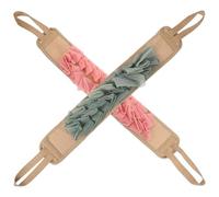 MUCKLILY Lot de 2 Serviettes Exfoliantes Double Face Dos Ceinture, Couleurs Éponge Rose et Vert Lac, Matériau Écologique Doux, Nettoyant Corporel, Accessoire Bain pour Exfoliation et Soin