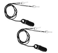 MUCKLILY Lot de 2 set de Lanières Tour de Cou pour Appareils Auditifs Clips de Maintien Anneaux en Silicone Souple Noir Accessoires Anti-Perte pour Amplificateurs Auditifs Usage