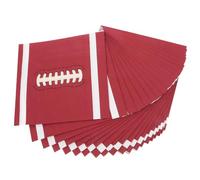 MUCKLILY Lot de 20 Serviettes Jetables en Papier Épais à Motif Rugby Marron, Absorbantes et Résistantes, pour Fêtes D'anniversaire, Événements Sportifs et Décorations Thème Football