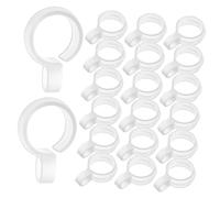 MUCKLILY Lot De 24 Crochets Anti Vent Pour ÉTendoir Linge En Plastique Transparent Fixation Stable Pour Grandes Tringles Rondes Accessoires Pratiques Pour SéChage À La Maison