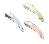 MUCKLILY Lot De 3 Cuillères Cosmétiques En Alliage De Zinc 3 Mini Tailles Pour Crème Yeux Lotion Masque Visage Maison Voyage, Finition Métallo-dorée Argentée Rosée