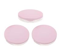 MUCKLILY Lot de 3 sets de Poudriers Rechargeables pour Poudre de 5 G avec Houppette Boîtiers Compacts Roses avec Miroir Intégrés pour Maquillage de Voyage et Retouches Rapides