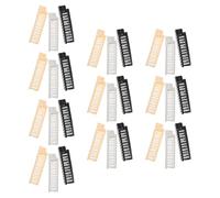 MUCKLILY Lot de 30 Peignes Pliables Antistatiques - Mini Peigne de Poche Compact en Plastique Léger - Assortiment 3 Couleurs Blanc Jaune Noir - Double Denture pour Coiffage Précis -