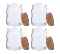 MUCKLILY Lot de 4 Bocaux en Verre Hermétiques avec Couvercles, Transparent, pour Rangement Spirituel Cuisine, Bocaux à Goûter et Conservation, Décor Religieux pour Maison et Prière