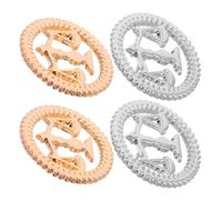 MUCKLILY Lot de 4 Broches Insigne d'Avocat en Alliage Métal Doré et Argenté Épingle Balance Justice pour Costume Homme Accessoire Professionnel Droit Présent Avocat et Juge