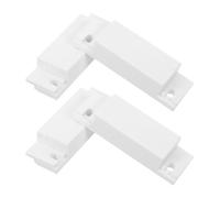 MUCKLILY Lot de 4 Capteurs Magnétiques ABS pour Porte Alarme Filaire, Mode Normalement Fermé, Blanc, Détecteur d'Ouverture Porte et Fenêtre, Sécurité Maison et Alarme Piscine, Installation