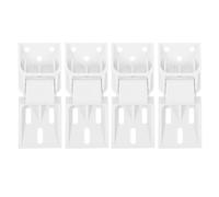 MUCKLILY Lot de 4 Charnières Pliables en Plastique Blanc pour Porte de Congélateur Coffre Accessoires de Réparation pour Réfrigérateur Camping-Car Fixation Solide et Ajustement Précis