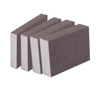 MUCKLILY Lot de 4 Éponges de Polissage Double Face en Papier Émeri pour Ponçage Meuble et Modélisme Grains Fin Moyen Épais et Extra Fin Éponge Douce Nettoyage pour Usage Domestique