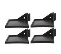 MUCKLILY Lot de 4 Étagères D’Angle Noires pour Poteaux de Tente de Culture 16 MM - Support Robuste pour Caméra Hygromètre et Accessoires de Jardinage Rangement Polyvalent pour Matériel
