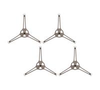 MUCKLILY Lot de 4 Supports de Plateau Tournant Micro-ondes, Anneaux Roulettes Triangulaires Ø16mm, Accessoires de Remplacement pour Assiette Micro-ondes, Support Stable et Rotation