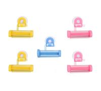 MUCKLILY Lot de 5 Presse-tubes de Dentifrice Manuels, Distributeurs Portables à Pression, Extrudeuses Robustes et Anti-gaspillage, Accessoires Pratiques pour Salle de Couleur Aléatoire