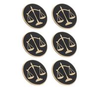 MUCKLILY Lot de 6 Broches en Métal Balance Justice Insignes de Revers pour Avocat et Élève en Droit Broches Décoratives pour Costume Chemise Foulard Accessoire Professionnel Juridique