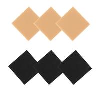 MUCKLILY Lot de 6 Coussinets Antidérapants en Caoutchouc Noir et Gomme de Buffle pour Chaussures à Talons Hauts Semelles Résistantes à L'Usure 6Cm X 6Cm X 05Cm Protection Anti-Bruit et