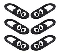 MUCKLILY Lot de 6 Couvertures Anti-Couverture pour Webcam D’Ordinateur Portable Protection de Caméra en Plastique Noir Housse Fine Compatible Téléphones Portables et Tablettes