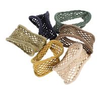 MUCKLILY Lot de 6 Élastiques à Cheveux Épais et Lourds Bandes Larges en Tissu Éponge Haute Élasticité Couleurs Variées Accessoires pour Queue de Cheval Confortables et Résistants