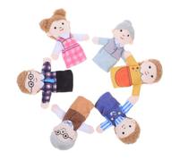 MUCKLILY Lot De 6 Marionnettes À Doigts Familiales en Coton PP pour Enfants Et Tout-Petits