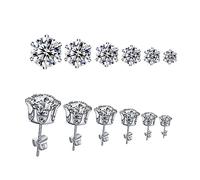 MUCKLILY Lot de 6 Paires de Boucles d'Oreilles en Zircon Pendantes Élégantes pour Femmes Bijoux Créatifs Accessoires de Mode pour Célébrations et Occasions Spéciales