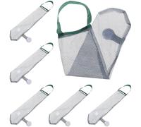 MUCKLILY Lot de 6 Paquet en Filet Suspendus pour Fruits et Légumes Filets de Rangement Aérés pour Oignons Ail et Gingembre Paquet Longs 12X38 CM Organisateur Pratique Cuisine et