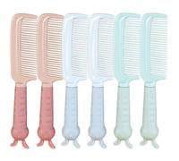 MUCKLILY Lot de 6 Peignes Antistatiques pour Garçon et Filles et Adultes, Brosse Ondulée à 360°, Couleurs Pastel, Accessoires Coiffure Polyvalents pour Usage Quotidien et Scolaire
