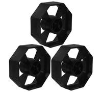 MUCKLILY Lot de 6 Sets de Sets de Noyaux Rouleaux de Remplacement Noirs pour Dévidoir de Ruban Adhésif de Bureau, 3 Grands 3 Petits, Rouleau Compatible pour Support Adhésif Standard,