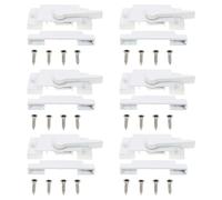 MUCKLILY Lot de 6 sets de Verrous de Fenêtre à Came en Alliage de Zinc Blanc Installation Droite pour Fenêtres Coulissantes à Guillotine Système de Verrouillage Coulissant Sécurisé