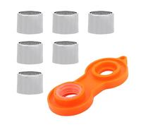 MUCKLILY Lot de 7 Aérateurs de Robinet 22 MM avec Filtre Anti-Calcaire Clé de Montage Incluse Économiseur d'Eau pour Lavabo et Évier Cuisine Mousseur d'Eau Doux et Solide