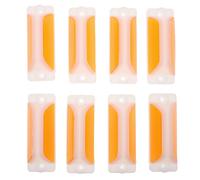 MUCKLILY Lot de 8 Balises de Signalisation Réfléchissantes en Plastique Haute Visibilité, Poteaux Rectangulaires pour Allées et Gardes-corps, Panneaux D’avertissement pour Routes, Parkings