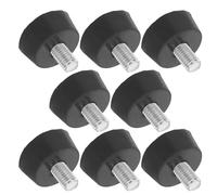 MUCKLILY Lot de 8 Pieds de Meubles en Caoutchouc Anti-Vibrations M10 X 35 MM avec Vis Coussinets Amortisseurs Réglables Patins D’Isolation pour Machine à Laver et Table Supports
