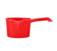 MUCKLILY Louche à Eau en Plastique Rouge Manche Épais, Louche à Eau Maison, Ustensile Polyvalent Cuisine, Bain, Arrosage et Lavage des Fruits et Légumes