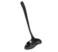 MUCKLILY Louche à Sauce en Acier Inoxydable 304, Cuillère à Sauce avec Bec Verseur Noir, Louche à Long Manche Cuisine, Restaurant et Service, Ustensile Cuisine Polyvalent, Facile