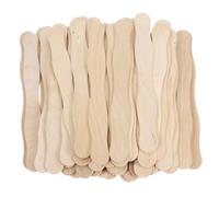 MUCKLILY Manches de Ventilateur en Bois Naturel 100 Pcs, Bâtonnets Circulaires 200x25x2 Mm pour Loisirs Créatifs, Poignées Portables pour Mariage, Fête et Décoration DIY