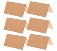 MUCKLILY Marque-places de Table de Mariage en Papier Kraft, 50 Cartes Tente en Papier Kraft, Cartes Nom Table pour Événements Festifs, Décorations Élégantes et Utilisation Facile