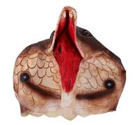 MUCKLILY Masque de Serpent Cobra Réaliste en Latex Rouge Masque d'Halloween Effrayant pour Adultes et Garçon et Filles Coiffe Cosplay Animalier pour Fêtes Costumées et Événements à Thème