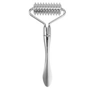 MUCKLILY Masseur à Rouleaux Visage en Acier Inoxydable Argenté Stick Contour des Yeux Portable pour Massage et Hydratation Usage Quotidien la Maison Voyage