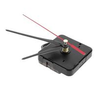 MUCKLILY Mécanisme D’Horloge à Quartz Silencieux DIY pour Horloge Murale 25-30 CM Kit Moteur D’Horloge à Piles Aiguilles en Plastique Noir et Rouge Remplacement Précis pour Mécanisme